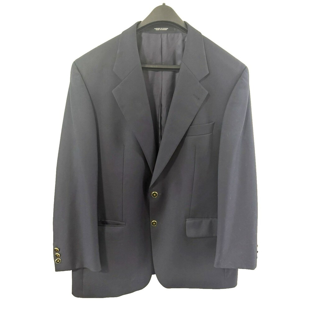 Vintage Baumler Jacket Blazer Mens 54 Black Vitale Barberis Wool Sport coat